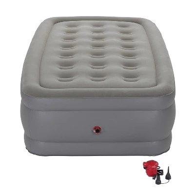 Coleman GuestRest Double High Air Mattress with External Pump - Gray 4 Coleman GuestRest Double High Air Mattress with External Pump - Gray - Image 2