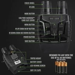 Hike Crew Digital Night Vision Binoculars, Capture HD Photos & Videos, See Clear in 100% Total Darkness, Long Viewing Distance, Large Viewing LCD Screen, Infrared Night Vision Goggles for Hunting -Outlet Camping Gear Store unnamed file 1068