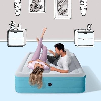 Intex Raised 16" Air Mattress with Hand Held 120V Pump - Queen Size 4 Intex Raised 16" Air Mattress with Hand Held 120V Pump - Queen Size - Image 2