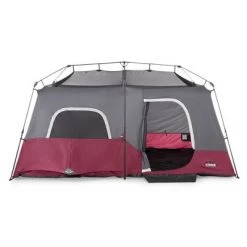 Core Equipment CORE Instant Cabin 14 x 9 Foot 9-Person Family Cabin Tent with Rain Fly, Carry Bag and 60 Second Assembly for Camping, Hiking, Red