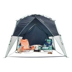 Lightspeed Outdoors Portable Tall Canopy Beach Sun Shelter Open Tent Hub with Shade Wall, Carry bag, Stakes, and Stake Bag, Deep Navy -Outlet Camping Gear Store unnamed file 1330