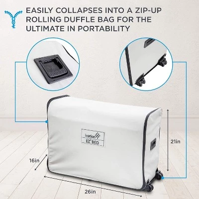 Ivation EZ-Bed 7 in. Thick Queen Size Legs Air Mattress with Inflatable Deflate Defender 6 Ivation EZ-Bed 7 in. Thick Queen Size Legs Air Mattress with Inflatable Deflate Defender - Image 4