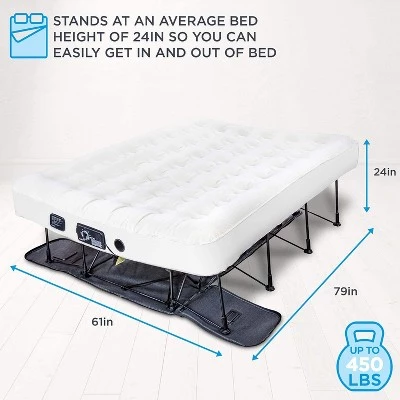 Ivation EZ-Bed 7 in. Thick Queen Size Legs Air Mattress with Inflatable Deflate Defender 7 Ivation EZ-Bed 7 in. Thick Queen Size Legs Air Mattress with Inflatable Deflate Defender - Image 5