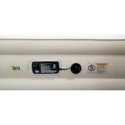 Serta Never Flat Fabric Series Raised with Internal Pump and Plush Air Mattress- 18" Queen (Beige) 3 Serta Never Flat Fabric Series Raised with Internal Pump and Plush Air Mattress- 18" Queen (Beige)