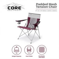 Core Equipment Core Portable Heavy Duty Folding Chair with Cooling Mesh Back and Carrying Storage Bag for Outdoor Sporting Events or Camping Trips, Wine 9 Core Equipment Core Portable Heavy Duty Folding Chair with Cooling Mesh Back and Carrying Storage Bag for Outdoor Sporting Events or Camping Trips, Wine -Outlet Camping Gear Store unnamed file 1486