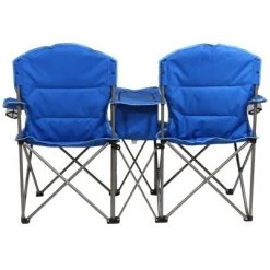 Kamp-Rite KAMPCC376 Outdoor Camping Furniture Beach Patio Sports 2 Person Double Folding Lawn Chair with Cooler and Cup Holders, Blue -Outlet Camping Gear Store unnamed file 1541