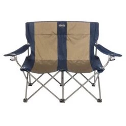 Kamp-Rite Portable 2 Person Folding Outdoor Camping Chair Loveseat with 2 Cupholders for Camping, Tailgating, and Sports, 500 LB Capacity