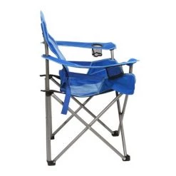 Kamp-Rite KAMPCC016 Outdoor Camping Padded Folding Lounge Chair with Lumbar Support, Arm Rests, and Cupholders, 2 Tone Blue (2 Pack) -Outlet Camping Gear Store unnamed file 1636