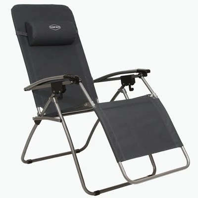 Kamp-Rite Folding Reclining Zero Gravity Chair w/Headrest Pillow for Backyard, Camping, Tailgating, and Sports, 300 LB Capacity, Black (2 Pack) 3 Kamp-Rite Folding Reclining Zero Gravity Chair w/Headrest Pillow for Backyard, Camping, Tailgating, and Sports, 300 LB Capacity, Black (2 Pack)