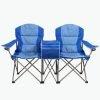 Kamp-Rite Double Folding Camp Chair w/ Center Cooler and Cupholders with 2-Pack Padded Folding Camp Chair w/ Lumbar Support and Cupholders, Blue -Outlet Camping Gear Store unnamed file 1714