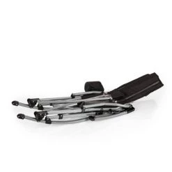 Picnic Time Outdoor Rocking Camp Chair - Black