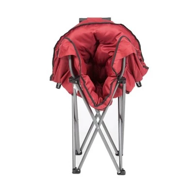 Mac Sports Heavy Duty Steel Alloy and Fabric Foldable Padded Outdoor Club Camping Chair Tufted Travel Seat with Carry Bag, Wine Red 4 Mac Sports Heavy Duty Steel Alloy and Fabric Foldable Padded Outdoor Club Camping Chair Tufted Travel Seat with Carry Bag, Wine Red - Image 2