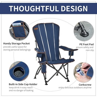 Outsunny Folding Camping & Beach Lounge Chair with Durable Oxford Fabric, Built-In Cup Holder, Bottle Opener 5 Outsunny Folding Camping & Beach Lounge Chair with Durable Oxford Fabric, Built-In Cup Holder, Bottle Opener - Image 3