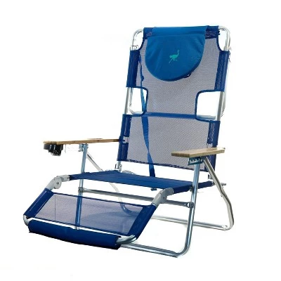 Ostrich 3N1 Lightweight Aluminum Frame 5 Position Reclining Beach Chair (2 Pack) 3 Ostrich 3N1 Lightweight Aluminum Frame 5 Position Reclining Beach Chair (2 Pack)
