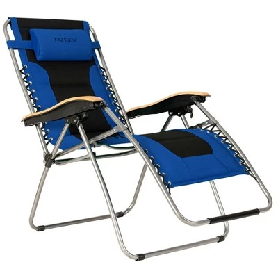 Costway 2PCS Folding Zero Gravity Chair Padded Lounge Chair w/ Beech Armrests Turquoise/Blue/Grey 11 Costway 2PCS Folding Zero Gravity Chair Padded Lounge Chair w/ Beech Armrests Turquoise/Blue/Grey - Image 9
