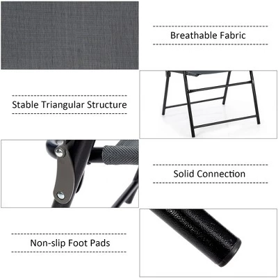 Costway 4PCS Outdoor Patio Folding Chair W/Armrest Portable Camping Lawn Garden 9 Costway 4PCS Outdoor Patio Folding Chair W/Armrest Portable Camping Lawn Garden - Image 7