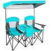Costway Portable Folding Camping Canopy Chairs w/ Cup Holder Cooler Outdoor Turquoise 1 Costway Portable Folding Camping Canopy Chairs w/ Cup Holder Cooler Outdoor Turquoise -Outlet Camping Gear Store unnamed file 2016