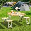 Outsunny Portable Foldable Camping Picnic Table with Seats Chairs and Umbrella Hole, 4-Person Fold Up Travel Picnic Table, Wood 1 Outsunny Portable Foldable Camping Picnic Table with Seats Chairs and Umbrella Hole, 4-Person Fold Up Travel Picnic Table, Wood -Outlet Camping Gear Store unnamed file 2078