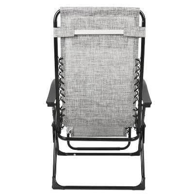 Westfield Outdoors, Inc. Guidesman LC-8014 Foldable Locking Weather Resistant Outdoor Steel Framed Zero Gravity Reclining Lounge Chair with Headrest Pillow, Gray 4 Westfield Outdoors, Inc. Guidesman LC-8014 Foldable Locking Weather Resistant Outdoor Steel Framed Zero Gravity Reclining Lounge Chair with Headrest Pillow, Gray - Image 2