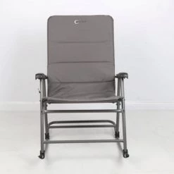 Portal PRWF-FCH012XL-GRAY Indoor Outdoor Portable Lightweight Steel Frame Flat Folding Camping Rocking Armchair Lounge Recliner, Gray -Outlet Camping Gear Store unnamed file 2179