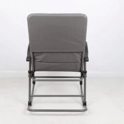 Portal PRWF-FCH012XL-GRAY Indoor Outdoor Portable Lightweight Steel Frame Flat Folding Camping Rocking Armchair Lounge Recliner, Gray -Outlet Camping Gear Store unnamed file 2180