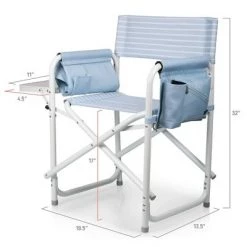 Picnic Time Outdoor Directors Chair - Mod Denim Stripes -Outlet Camping Gear Store unnamed file 2194