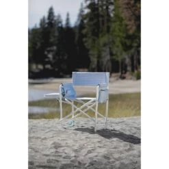 Picnic Time Outdoor Directors Chair - Mod Denim Stripes -Outlet Camping Gear Store unnamed file 2201