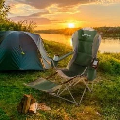 Leisure Sports Reclining Quad Camp Chair with Footrest and Drink Holder - Green -Outlet Camping Gear Store unnamed file 2234
