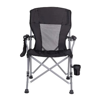 Emma and Oliver Portable Heavy Duty High Back Folding Camping Chair with Padded Arms, Cup Holder and Extra Wide Carry Bag 5 Emma and Oliver Portable Heavy Duty High Back Folding Camping Chair with Padded Arms, Cup Holder and Extra Wide Carry Bag - Image 3