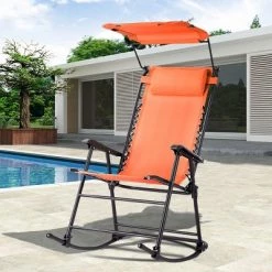 Costway Folding Rocking Chair Rocker Porch Zero Gravity Furniture Sunshade Canopy Orange 15 Costway Folding Rocking Chair Rocker Porch Zero Gravity Furniture Sunshade Canopy Orange -Outlet Camping Gear Store unnamed file 2332