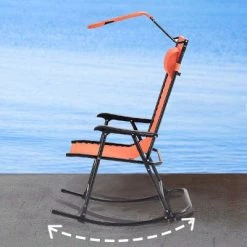 Costway Folding Rocking Chair Rocker Porch Zero Gravity Furniture Sunshade Canopy Orange 17 Costway Folding Rocking Chair Rocker Porch Zero Gravity Furniture Sunshade Canopy Orange -Outlet Camping Gear Store unnamed file 2334