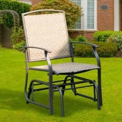 Costway Patio Swing Single Glider Chair Rocking Seating Steel Frame Garden Furni Brown 13 Costway Patio Swing Single Glider Chair Rocking Seating Steel Frame Garden Furni Brown -Outlet Camping Gear Store unnamed file 2365