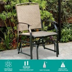 Costway Patio Swing Single Glider Chair Rocking Seating Steel Frame Garden Furni Brown 15 Costway Patio Swing Single Glider Chair Rocking Seating Steel Frame Garden Furni Brown -Outlet Camping Gear Store unnamed file 2367