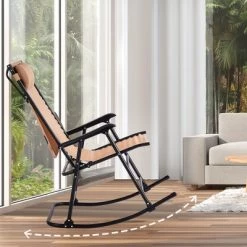 Costway Folding Rocking Chair Rocker Porch Zero Gravity Furniture Sunshade Canopy Beige 15 Costway Folding Rocking Chair Rocker Porch Zero Gravity Furniture Sunshade Canopy Beige -Outlet Camping Gear Store unnamed file 2387