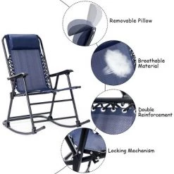 Costway Folding Zero Gravity Rocking Chair Rocker Porch Outdoor Patio Headrest Blue 14 Costway Folding Zero Gravity Rocking Chair Rocker Porch Outdoor Patio Headrest Blue -Outlet Camping Gear Store unnamed file 2423