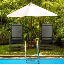 Costway Set of 2 Patio Folding Chair Recliner Adjustable Black -Outlet Camping Gear Store unnamed file 2445