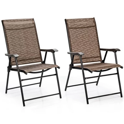 Costway 2PCS Outdoor Patio Folding Chair Camping Portable Lawn Garden W/Armrest 11 Costway 2PCS Outdoor Patio Folding Chair Camping Portable Lawn Garden W/Armrest - Image 9