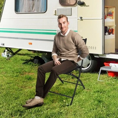 Costway Set of 4 Outdoor Patio Folding Chairs Camping Deck Garden Pool Beach Furniture 6 Costway Set of 4 Outdoor Patio Folding Chairs Camping Deck Garden Pool Beach Furniture - Image 4