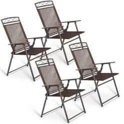 Costway Set of 4 Patio Folding Sling Chairs Steel Textilene Camping Deck Garden Pool 14 Costway Set of 4 Patio Folding Sling Chairs Steel Textilene Camping Deck Garden Pool -Outlet Camping Gear Store unnamed file 2471