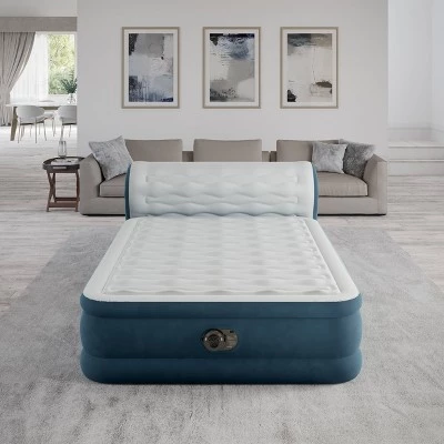 Intex 18" Pillow Top Air Mattress with Electric Pump and Headboard - Queen Size 6 Intex 18" Pillow Top Air Mattress with Electric Pump and Headboard - Queen Size - Image 4