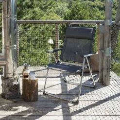 Lafuma Mobilier Lafuma Alu Cham XL Folding, Adjustable 5-Position Reclining Outdoor Mesh Sling Chair for Camping, Beach, Backyard, and Patio, Ciel -Outlet Camping Gear Store unnamed file 2517