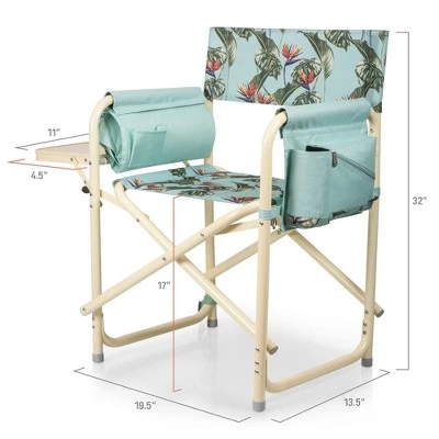 Picnic Time Outdoor Directors Chair - Tropical 9 Picnic Time Outdoor Directors Chair - Tropical - Image 7