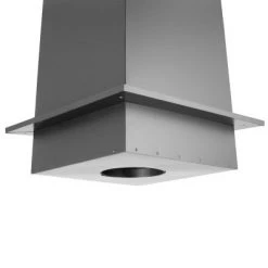 DuraVent 6DP-CS24 DuraPlus 6 Inch Galvanized Steel Ceiling Support Box and Trim Collar for Wood Burning Stove Exhaust Vent Pipe, Black