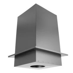 DuraVent 6DP-CS11 DuraPlus 6 Inch Galvanized Steel Ceiling Support Box and Trim Collar for Wood Burning Stove Exhaust Vent Pipe, Black