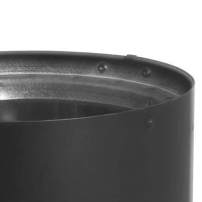 DuraVent 6DVL-AD DVL Stainless Steel Double Wall Air Insulated Section As Wood Burning Stovetop Connecting Adapter, 6 Inch, Black (No Damper) 4 DuraVent 6DVL-AD DVL Stainless Steel Double Wall Air Insulated Section As Wood Burning Stovetop Connecting Adapter, 6 Inch, Black (No Damper) - Image 2