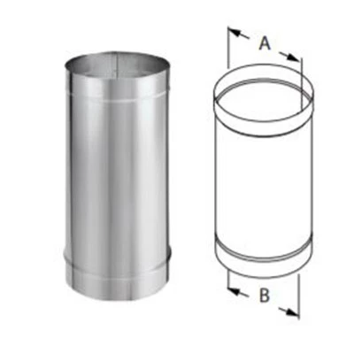 DuraVent 6DBK-48SS DuraBlack Stainless Steel Single Wall Wood Burning Stove Pipe Connector to Vent Smoke and Exhaust, 48 Inches Long x 6 Inch Diameter 4 DuraVent 6DBK-48SS DuraBlack Stainless Steel Single Wall Wood Burning Stove Pipe Connector to Vent Smoke and Exhaust, 48 Inches Long x 6 Inch Diameter - Image 2