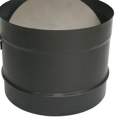 DuraVent 6DBK-DS DVL 24 Gauge Steel Single Wall Air Insulated Damper Section As Wood Burning Stovetop Connecting Adapter, 5 Inch, Black 4 DuraVent 6DBK-DS DVL 24 Gauge Steel Single Wall Air Insulated Damper Section As Wood Burning Stovetop Connecting Adapter, 5 Inch, Black - Image 2