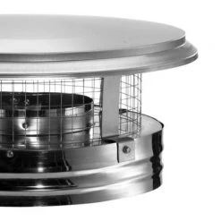 DuraVent 6DP-VC DuraPlus Stainless Steel Round Chimney Cap, with Removable Screws, Resists Corrosion, Boosts Efficiency, 6 Inch Diameter