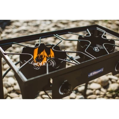 Stansport Outdoor Double Burner Stove With Stand 6 Stansport Outdoor Double Burner Stove With Stand - Image 4