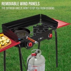 Hike Crew Outdoor 2 Burner Stove 150,000 BTU Includes Wind Panels, Hose Regulator & Carry Bag -Outlet Camping Gear Store unnamed file 3009